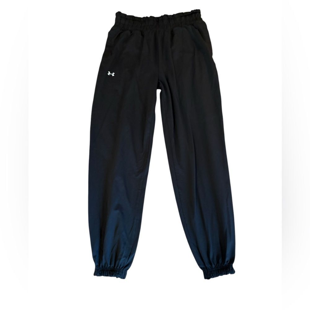 Under Armour Jogger Pants Scrunch Waist Womens Size XS Black
